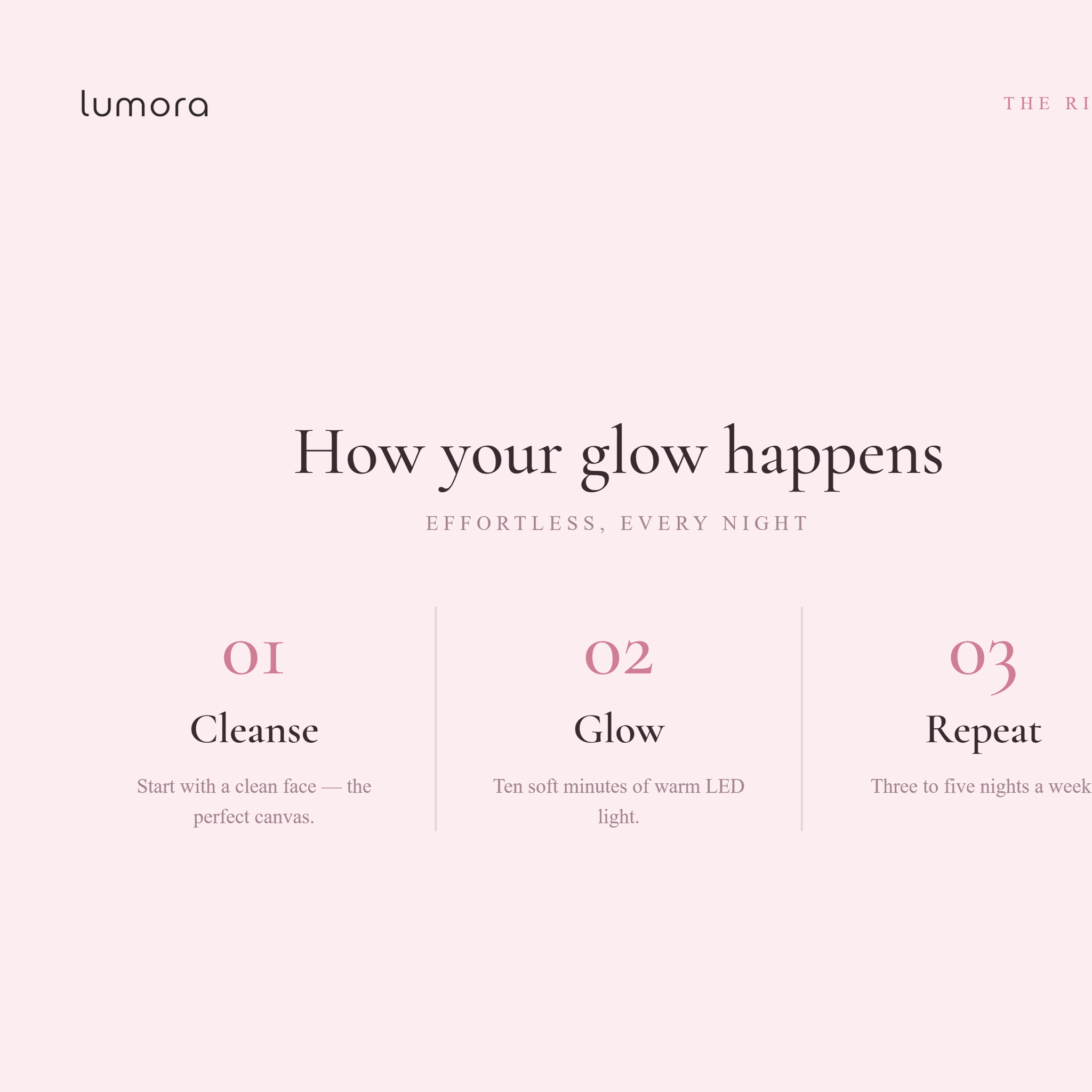 Lumora 10-minute glow ritual